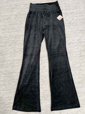 Free People Sommer Velour Pant Black Flare Lounge Pants